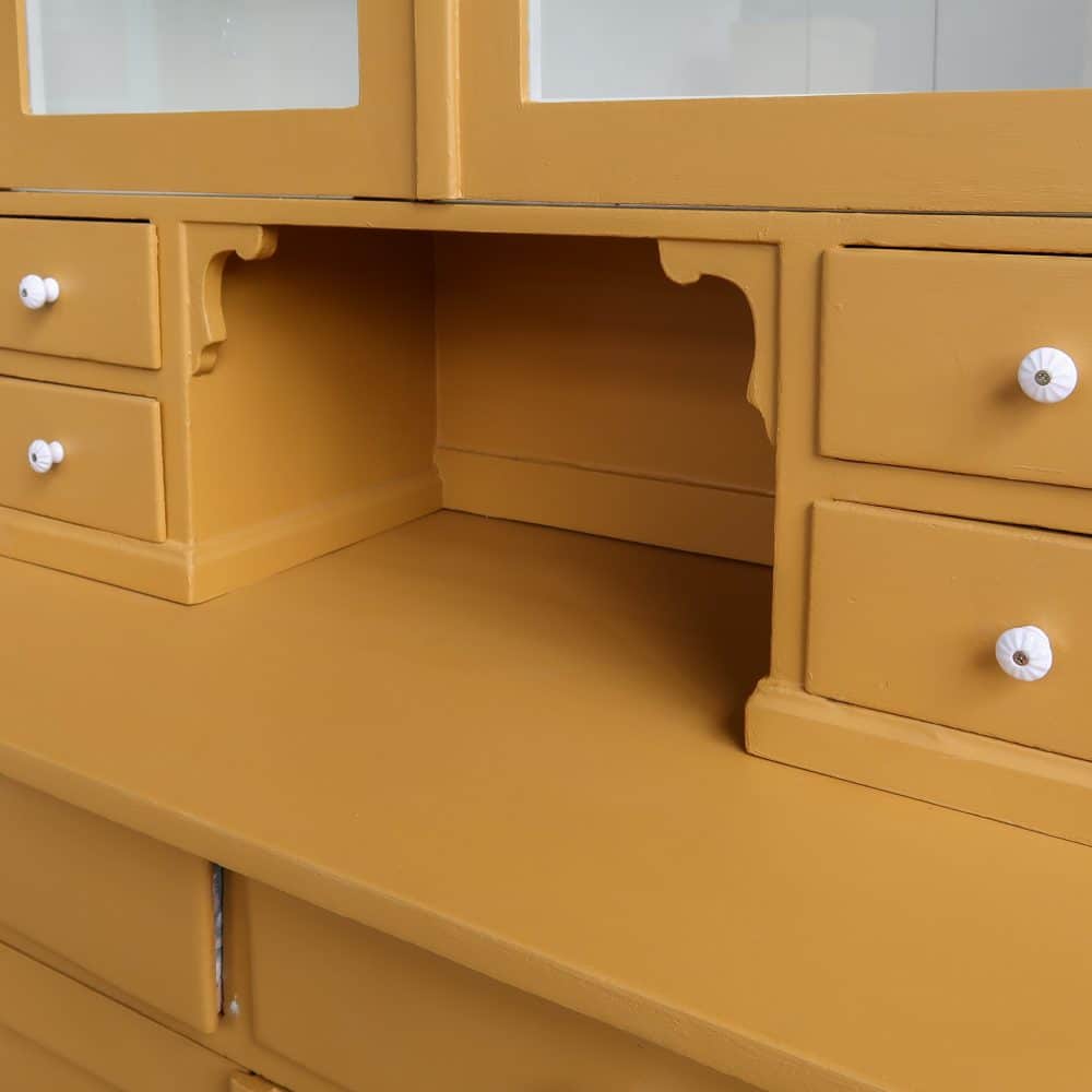 Brocante gele buffetkast - Afbeelding 7
