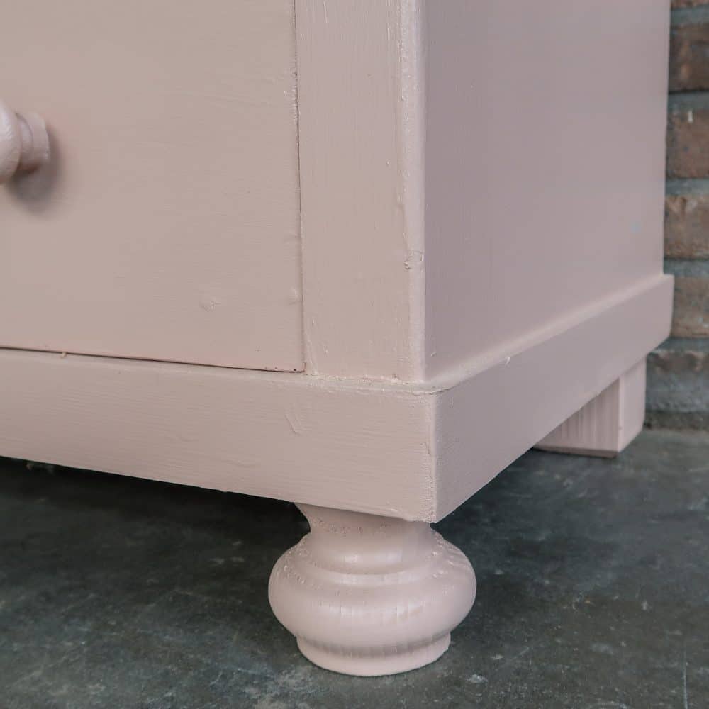Brocante bleek roze linnenkast - Afbeelding 10