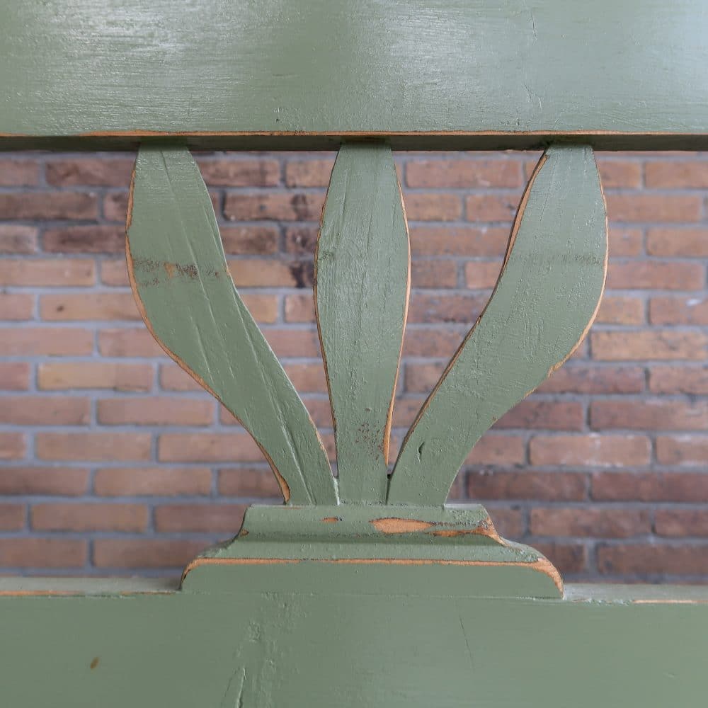 Groene houten klepbank - Afbeelding 7