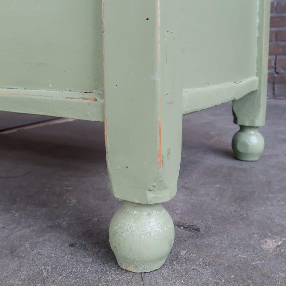 Groene houten klepbank - Afbeelding 9
