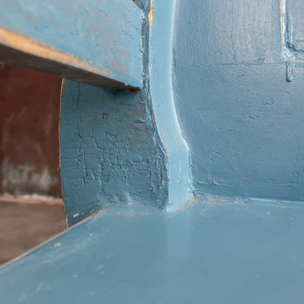 Brocante blauwe bank - Afbeelding 5