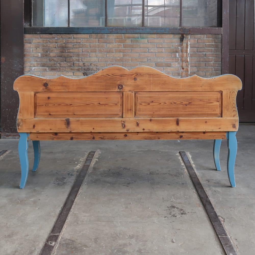 Brocante blauwe bank - Afbeelding 11