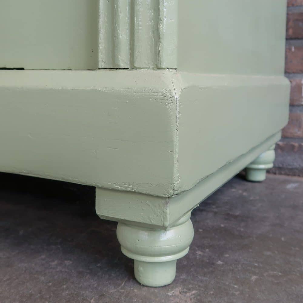 Brocante groene linnenkast - Afbeelding 8
