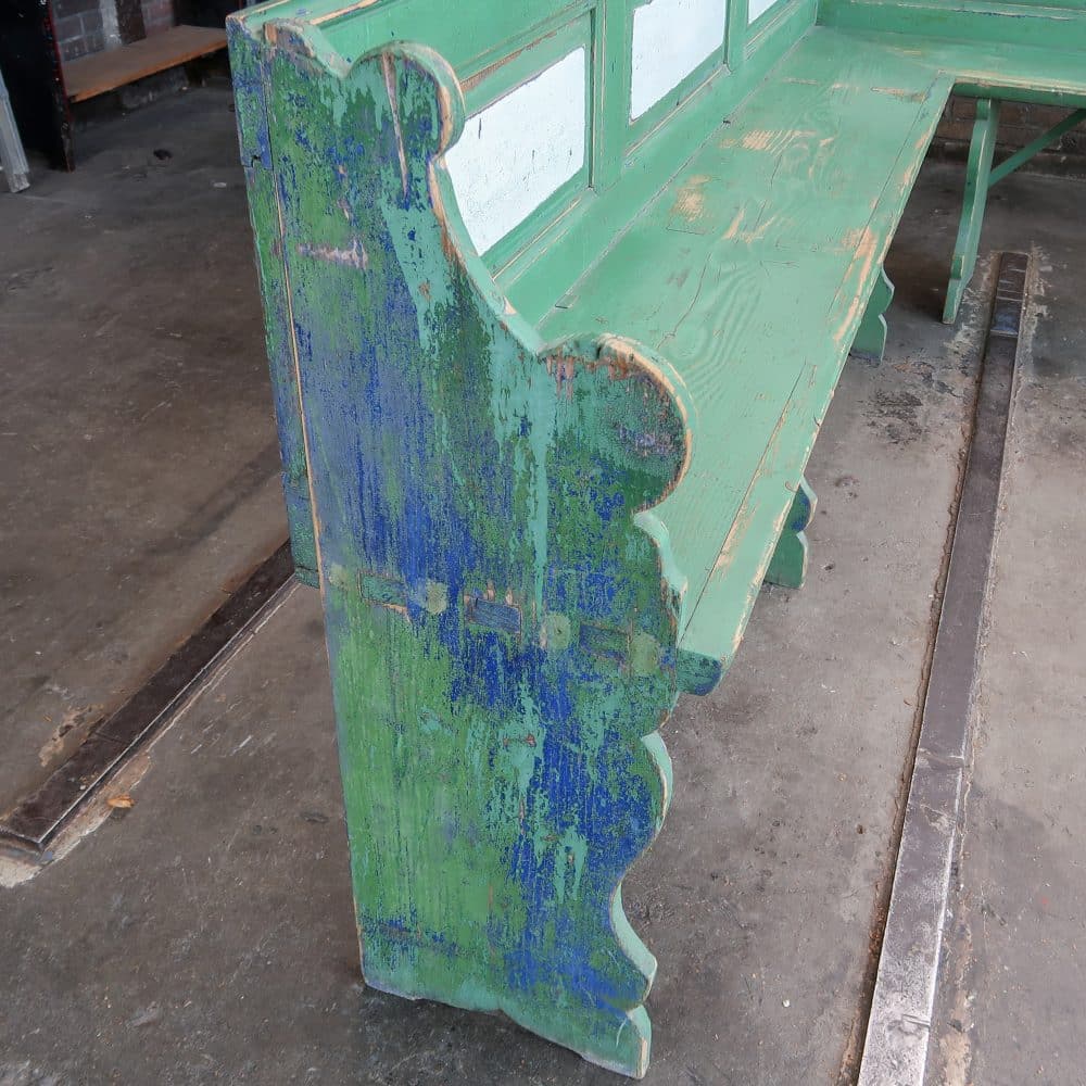 Houten brocante hoekbank - Afbeelding 3