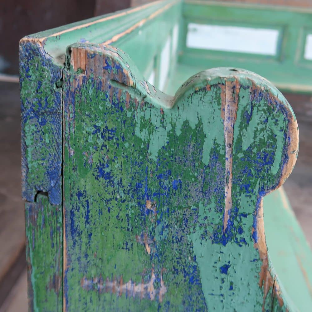 Houten brocante hoekbank - Afbeelding 4