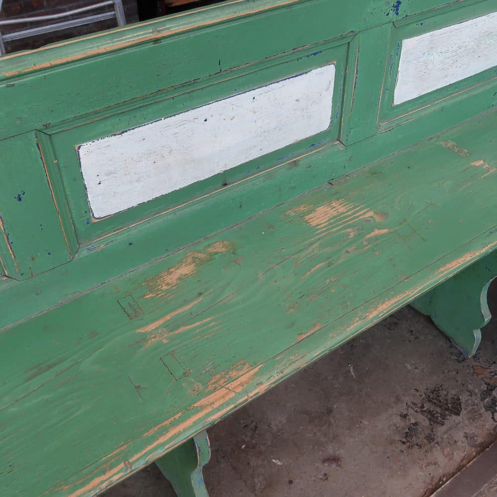 Houten brocante hoekbank - Afbeelding 6