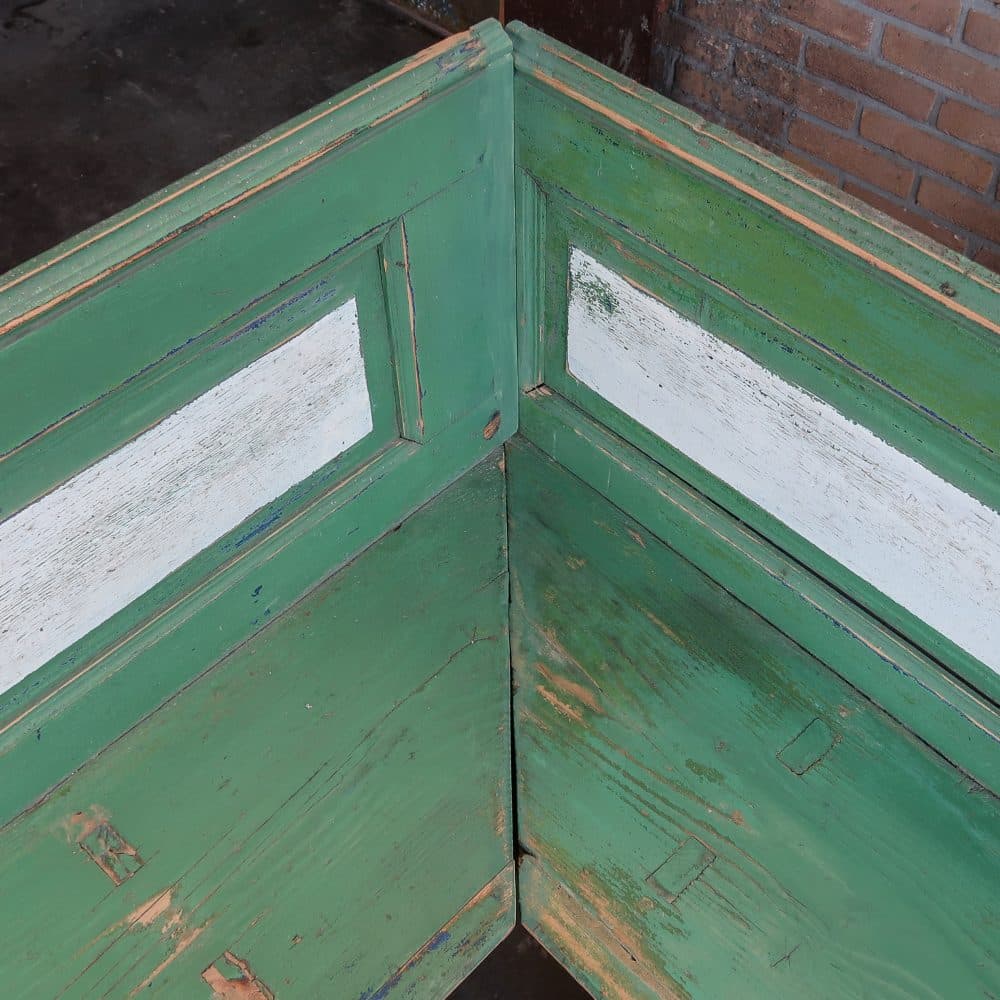 Houten brocante hoekbank - Afbeelding 5
