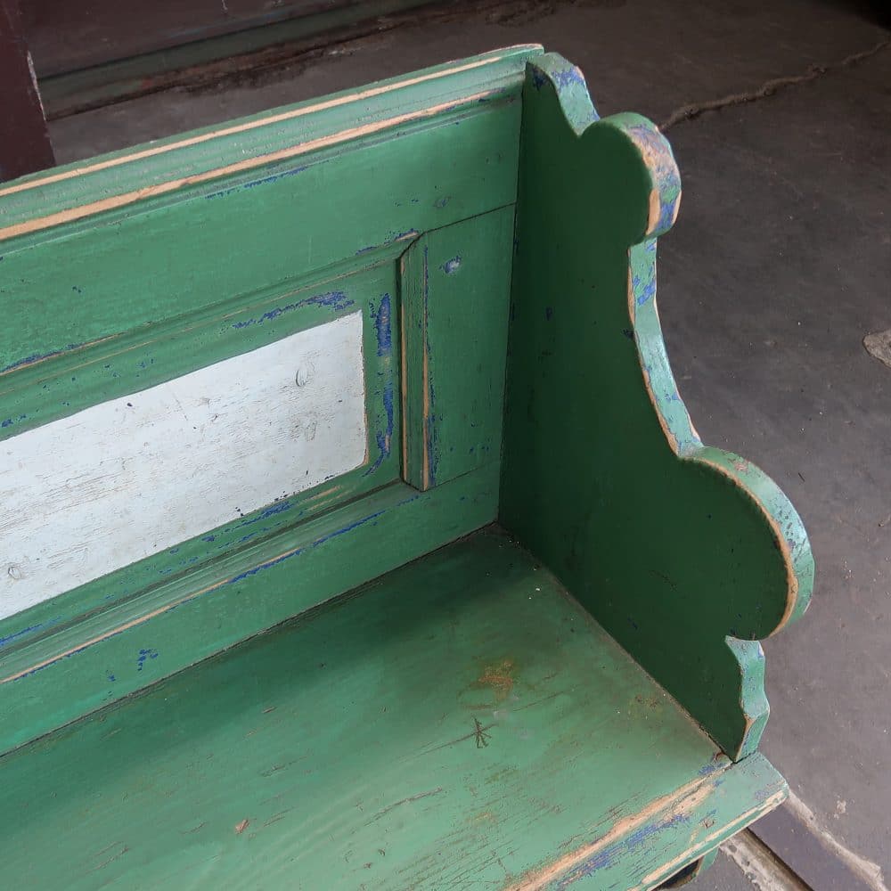 Houten brocante hoekbank - Afbeelding 10