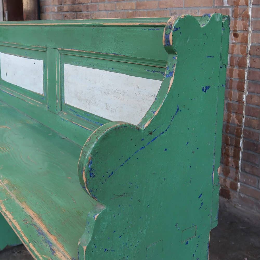 Houten brocante hoekbank - Afbeelding 11