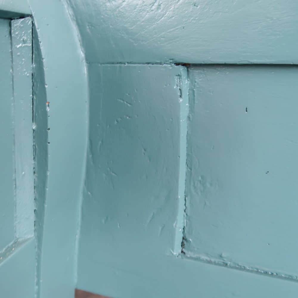 Blauwe houten klepbank - Afbeelding 5