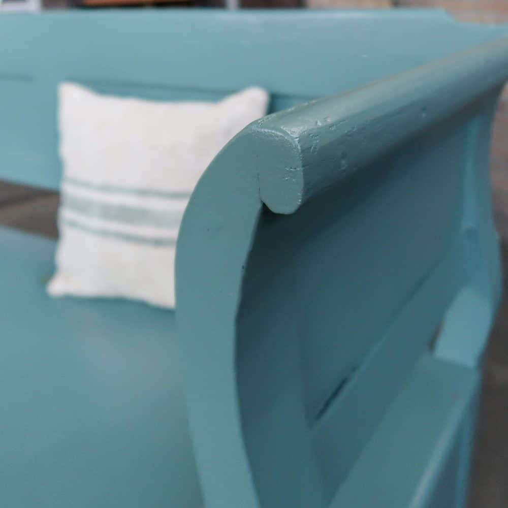 Blauwe houten klepbank - Afbeelding 8
