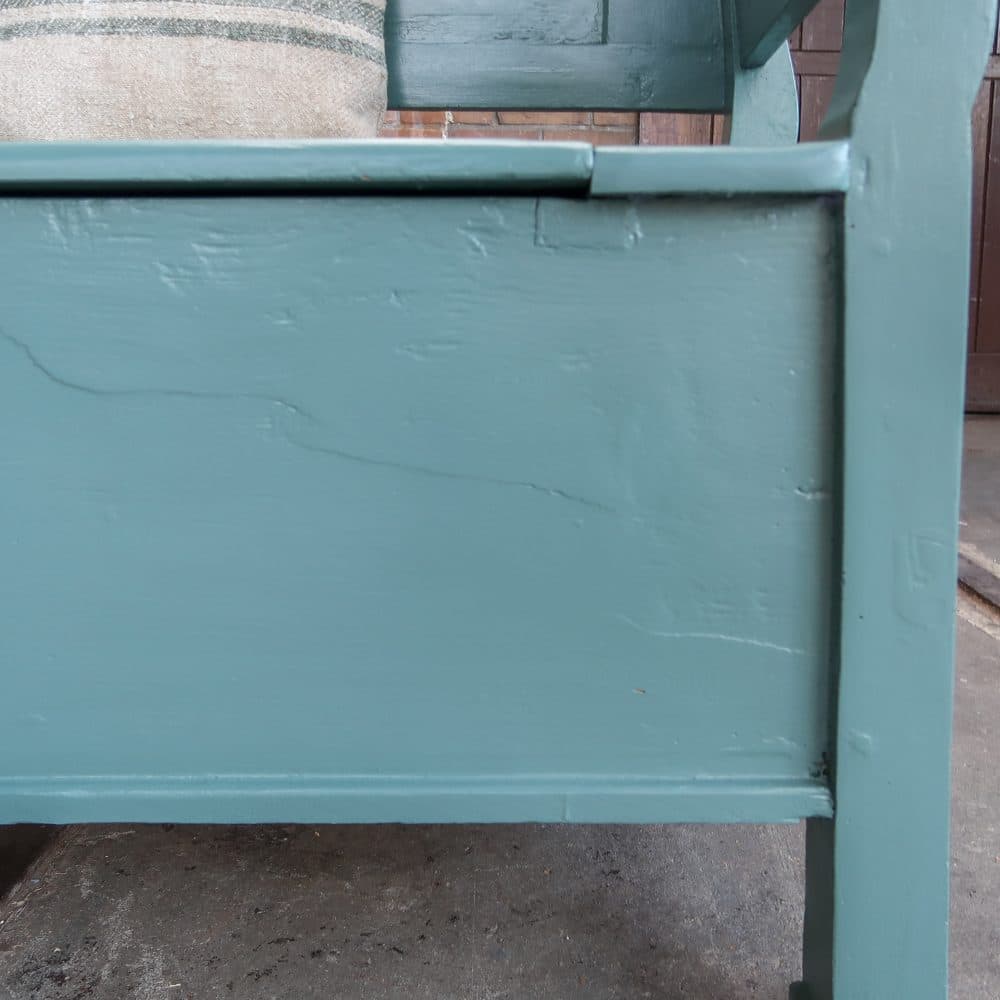 Blauwe houten klepbank - Afbeelding 10