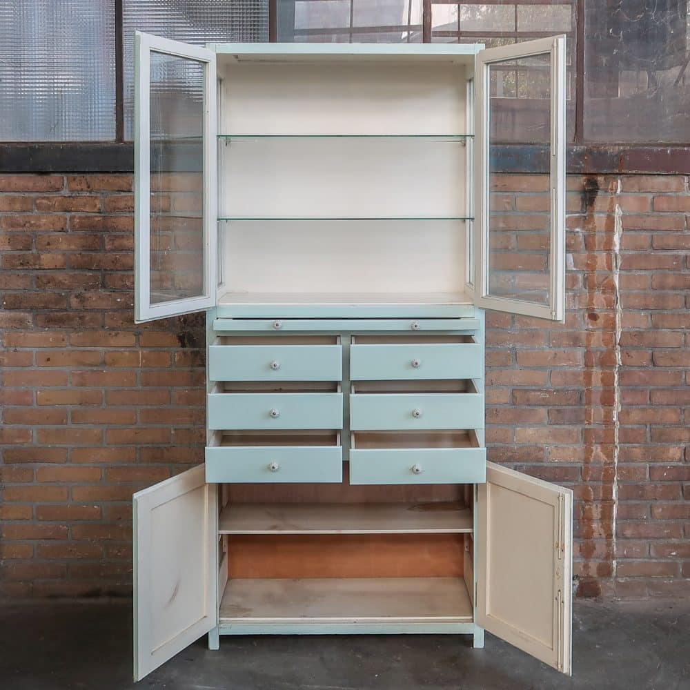 Vintage houten dokterskast - Afbeelding 3
