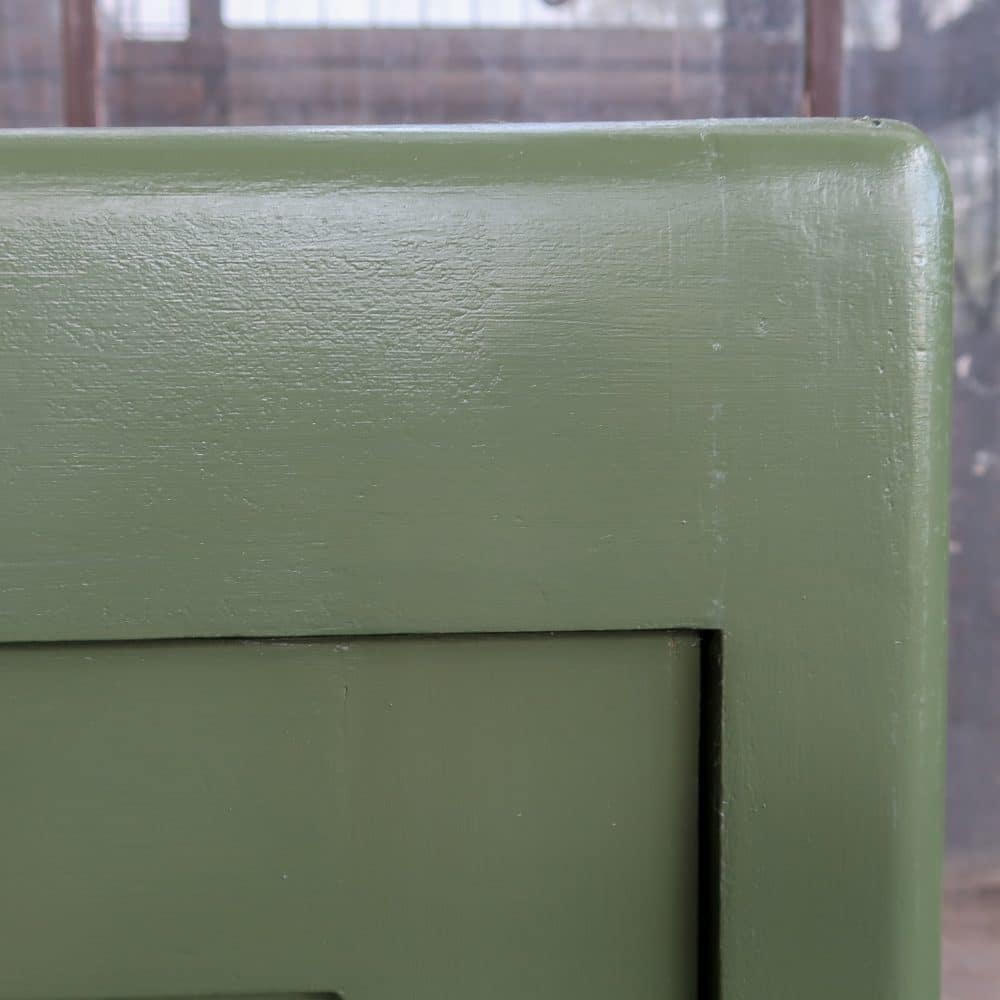 Brocante groene linnenkast - Afbeelding 5