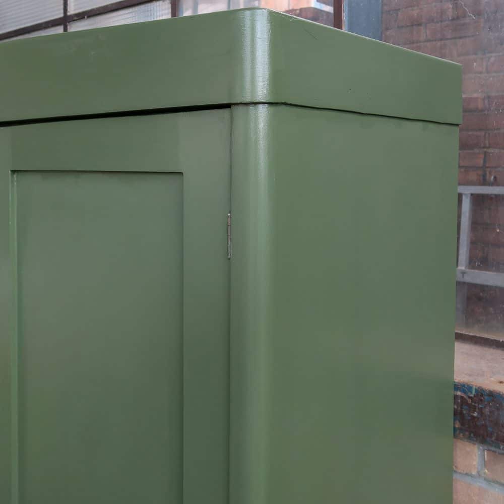 Brocante groene linnenkast - Afbeelding 5