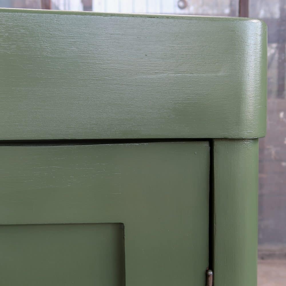 Brocante groene linnenkast - Afbeelding 6