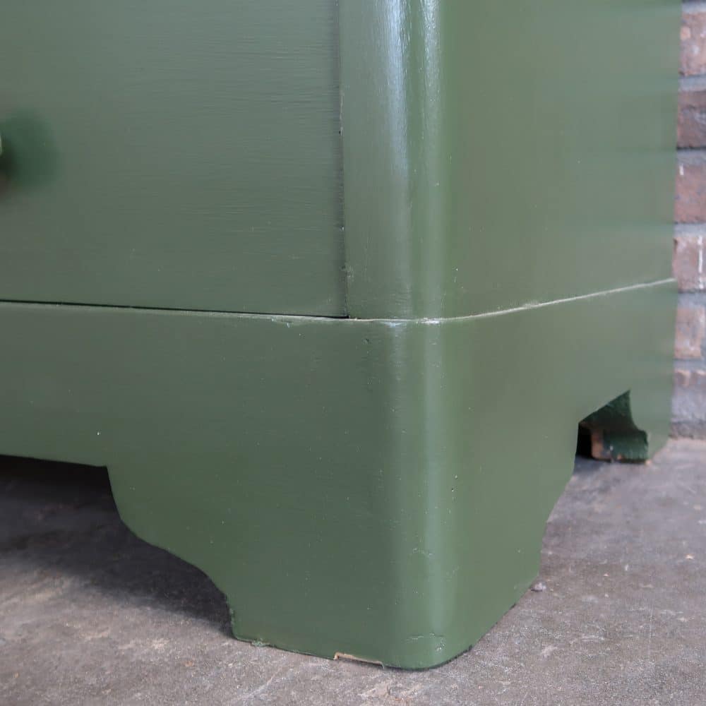 Brocante groene linnenkast - Afbeelding 9