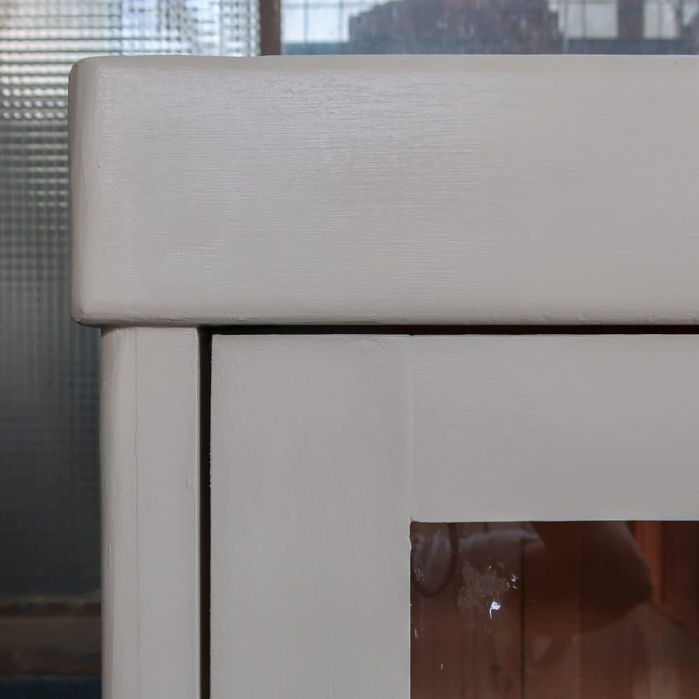 Eendeurs taupe vitrinekast - Afbeelding 4