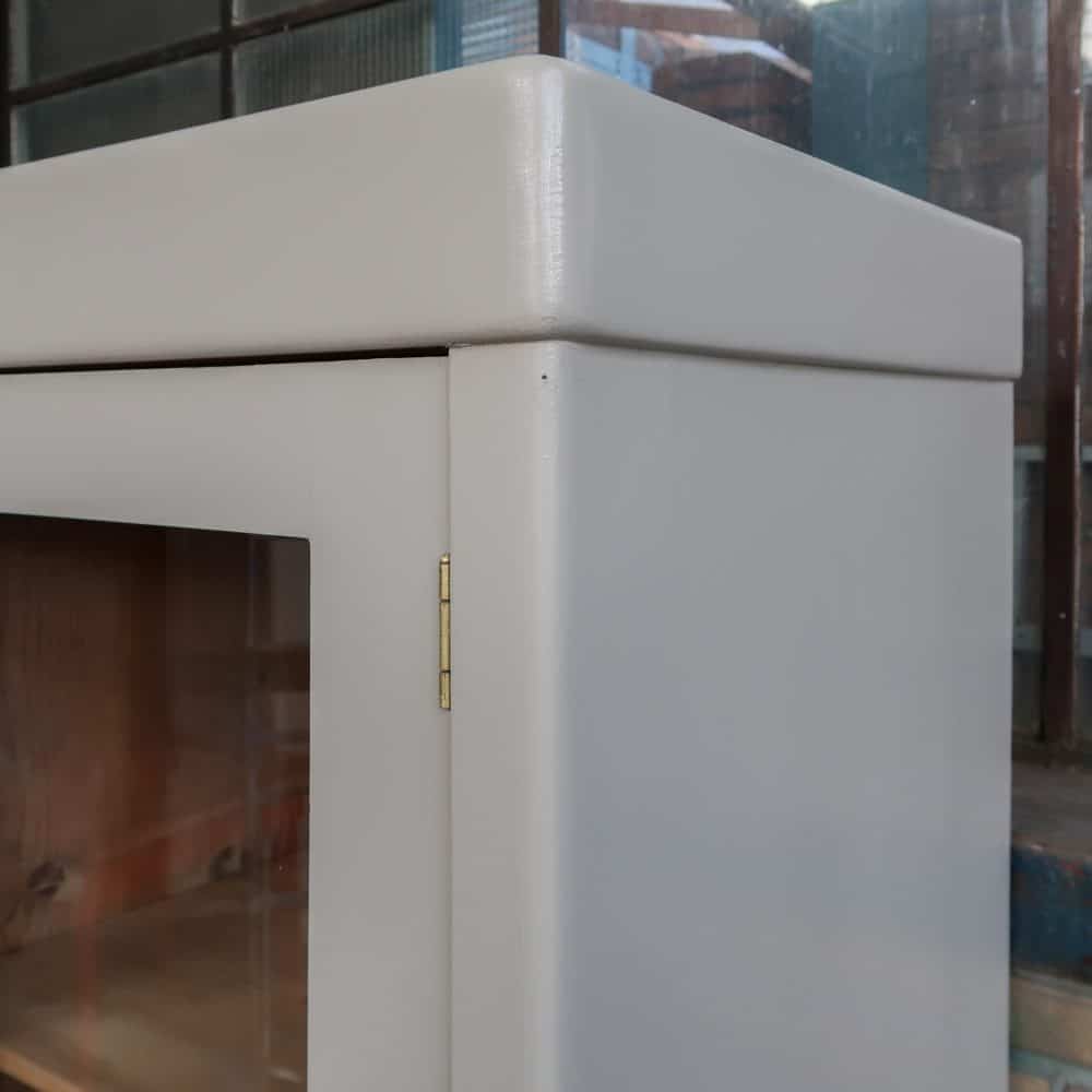 Eendeurs taupe vitrinekast - Afbeelding 5