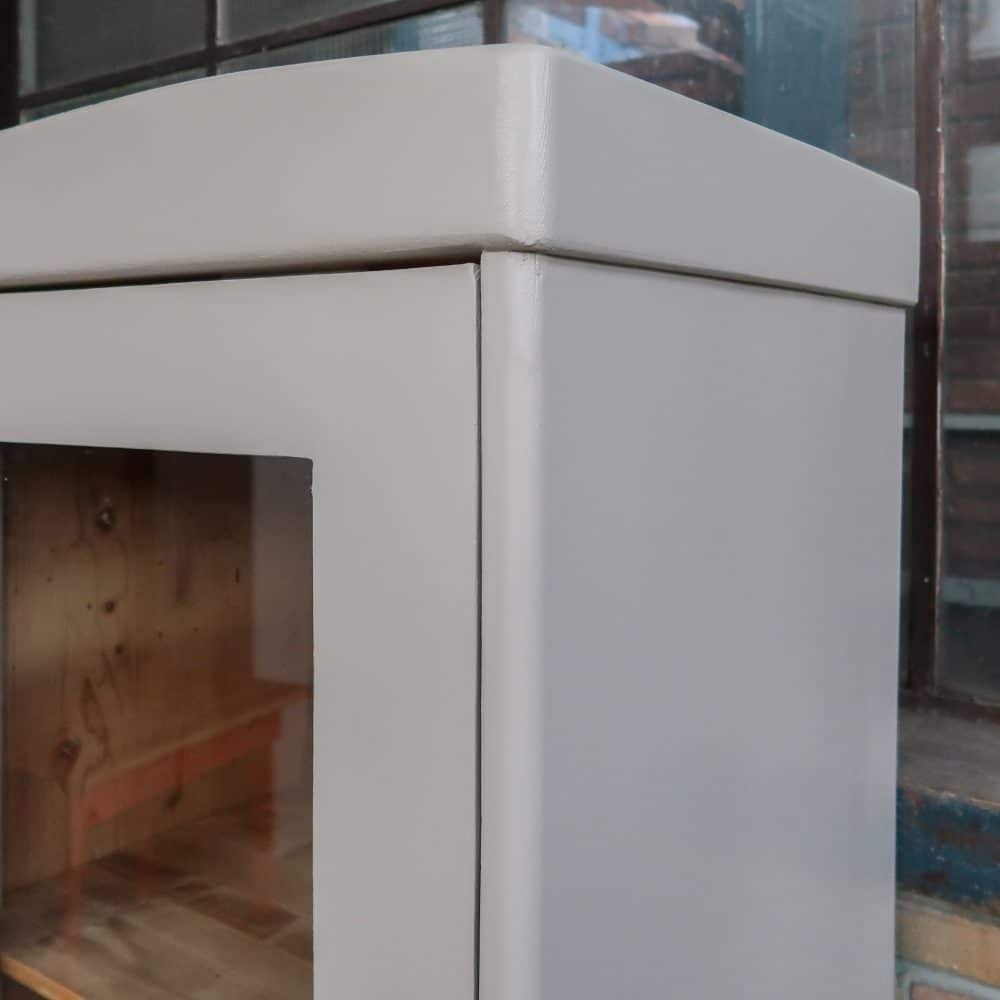 Eendeurs taupe vitrinekast - Afbeelding 5