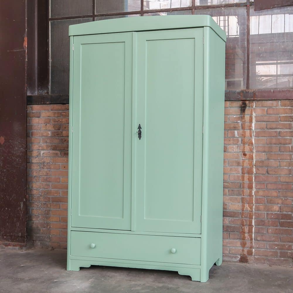 Mintgroene linnenkast - Afbeelding 2