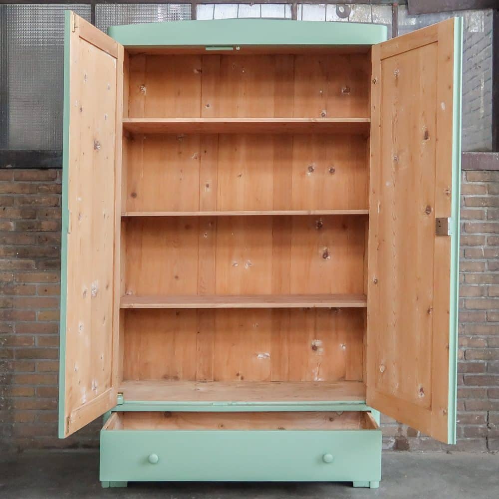 Mintgroene linnenkast - Afbeelding 3