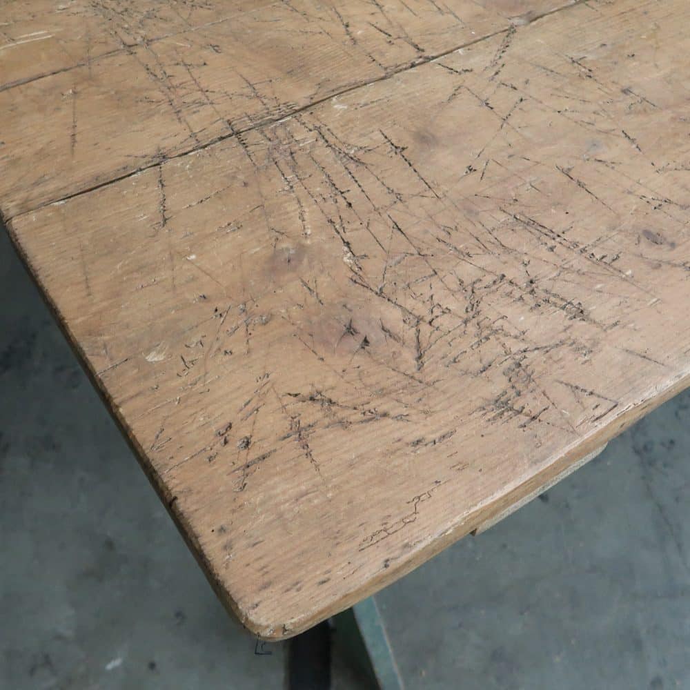 Brocante kruispoot tafel - Afbeelding 4