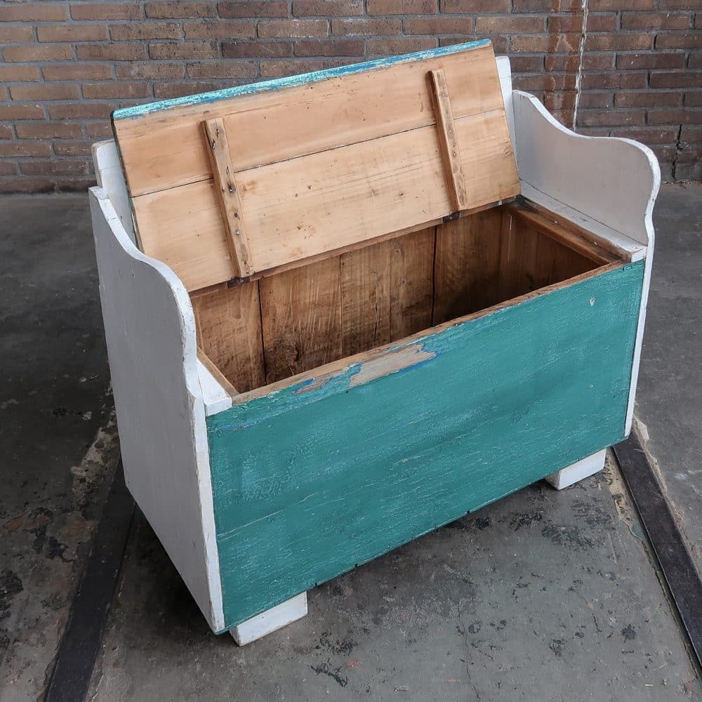 Brocante kinderbankje - Afbeelding 2