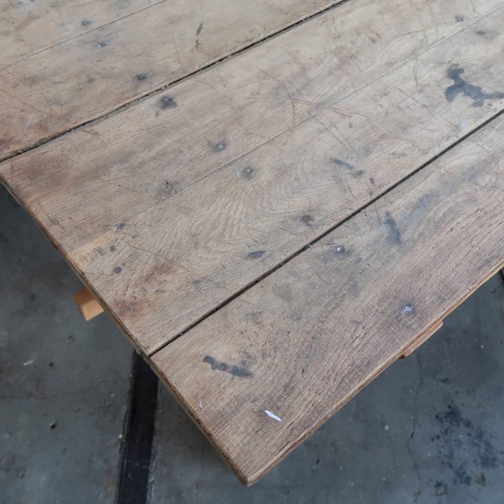 Brocante kruispoot tafel - Afbeelding 3