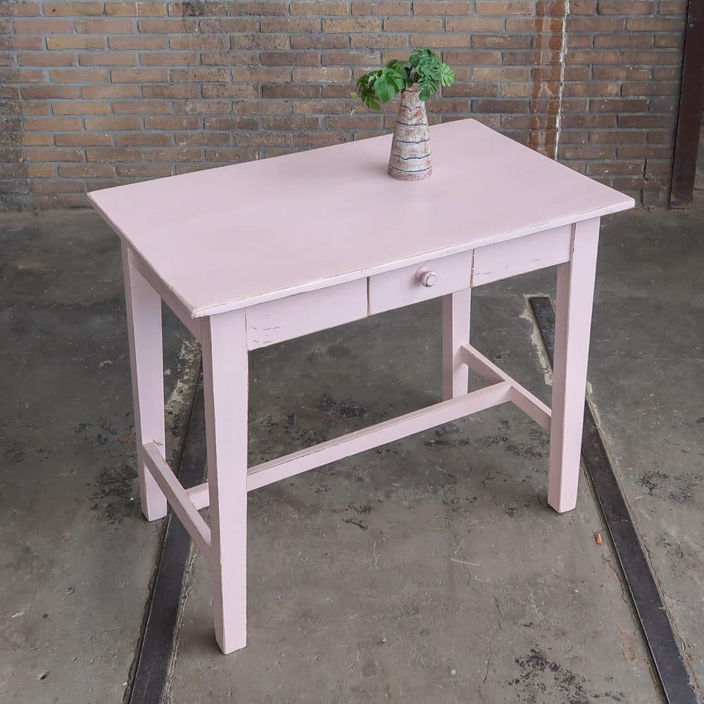 Roze brocante bureautje - Afbeelding 2