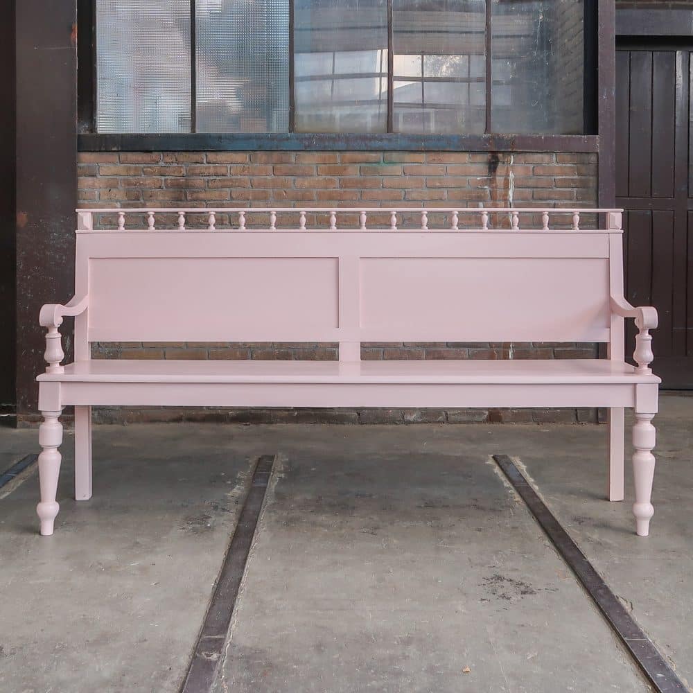 Brocante roze bank - Afbeelding 2