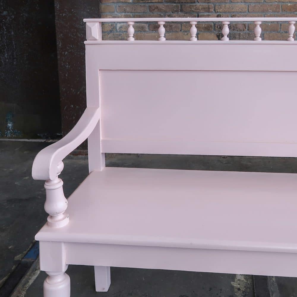 Brocante roze bank - Afbeelding 3