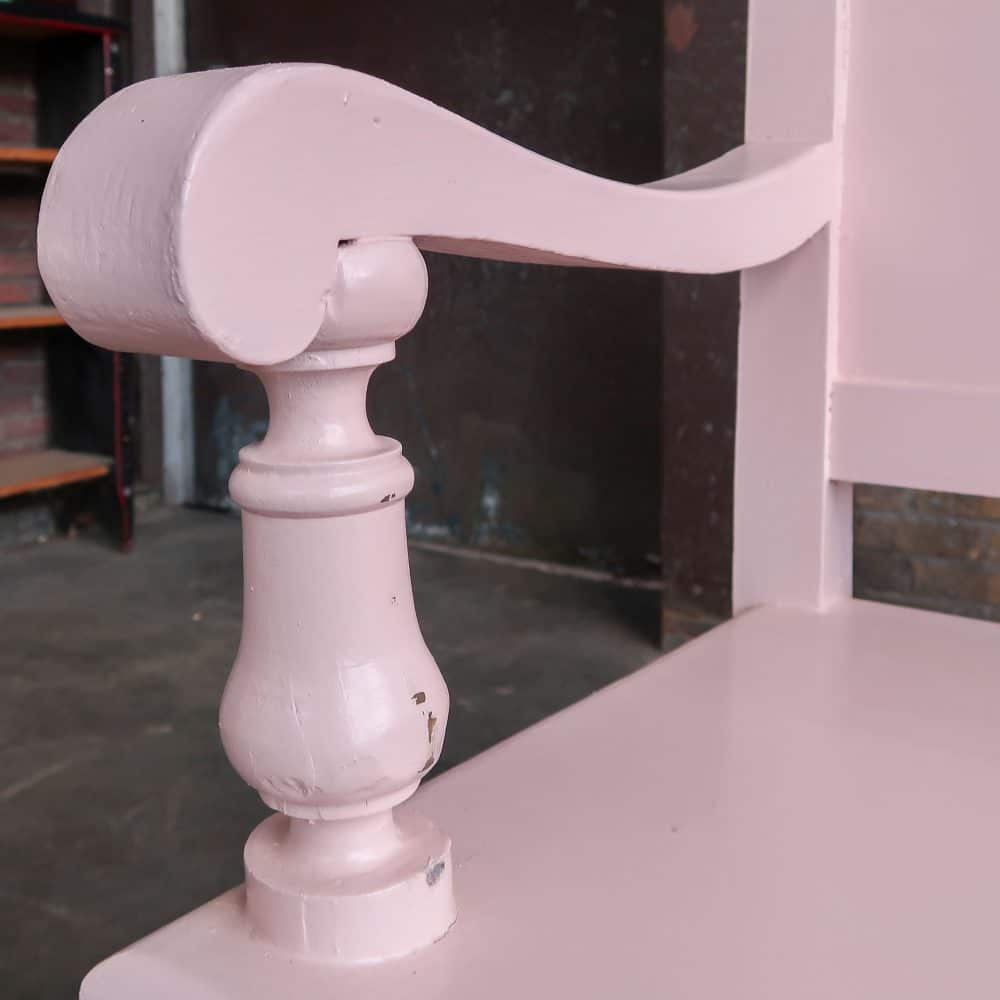 Brocante roze bank - Afbeelding 4