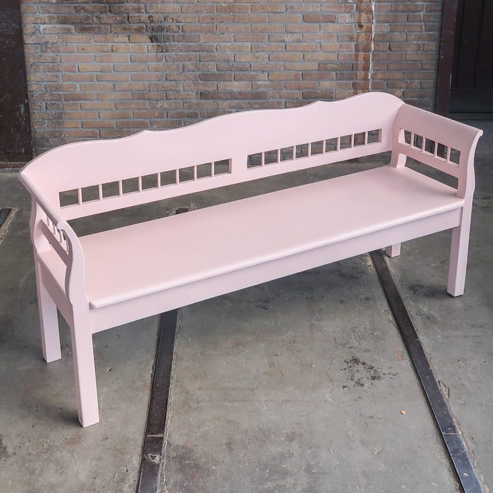 Brocante roze bank - Afbeelding 2
