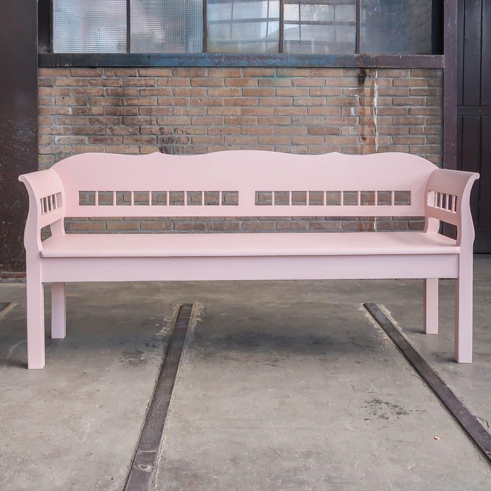 Brocante roze bank - Afbeelding 3