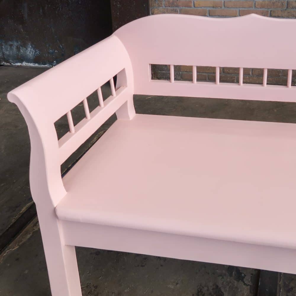 Brocante roze bank - Afbeelding 4