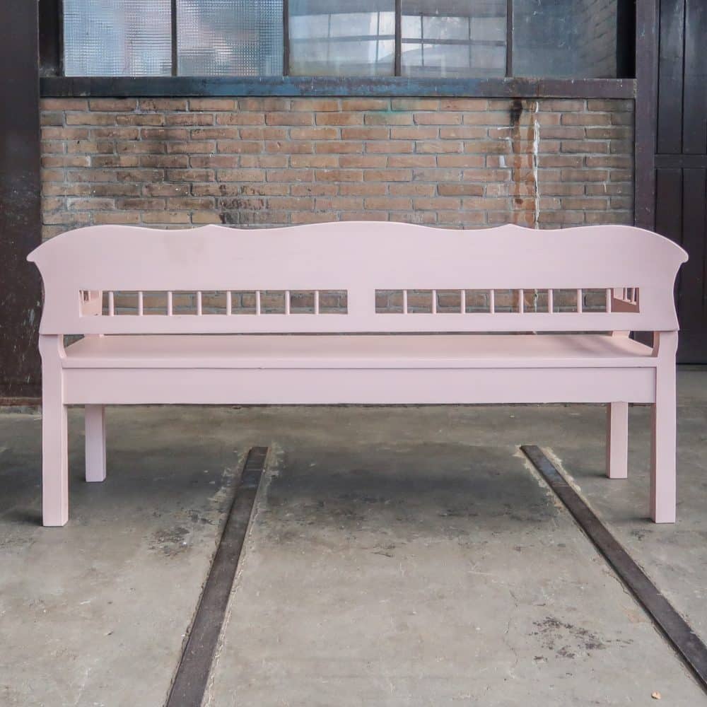 Brocante roze bank - Afbeelding 9