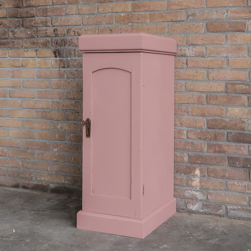 Roze brocante nachtkastje - Afbeelding 2