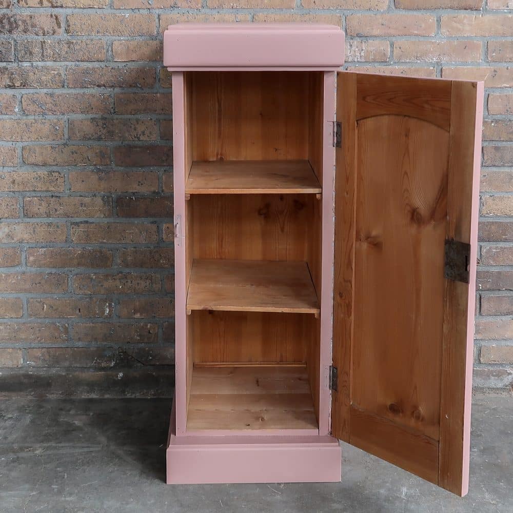 Roze brocante nachtkastje - Afbeelding 3