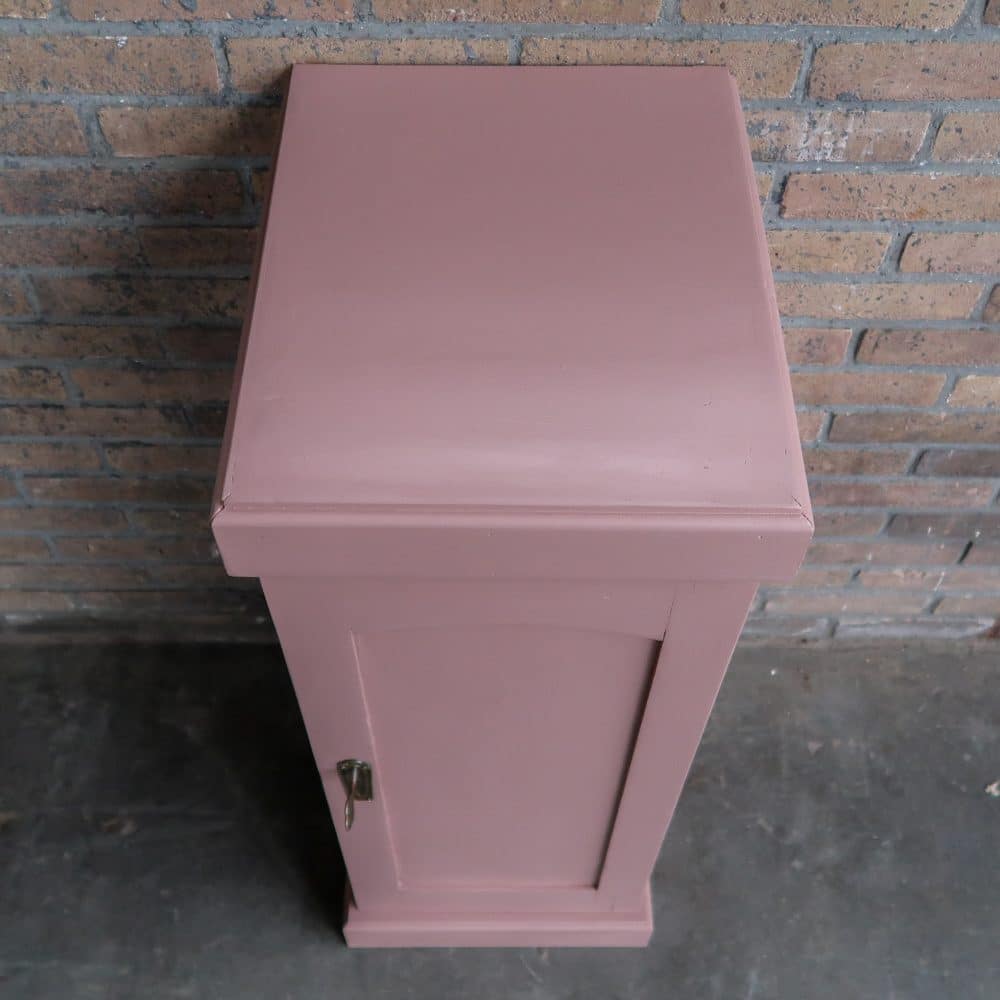 Roze brocante nachtkastje - Afbeelding 4