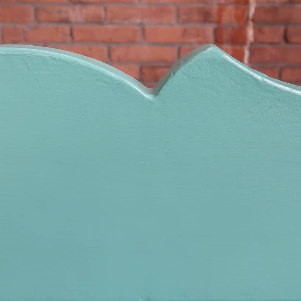 Turquoise brocante bank - Afbeelding 4