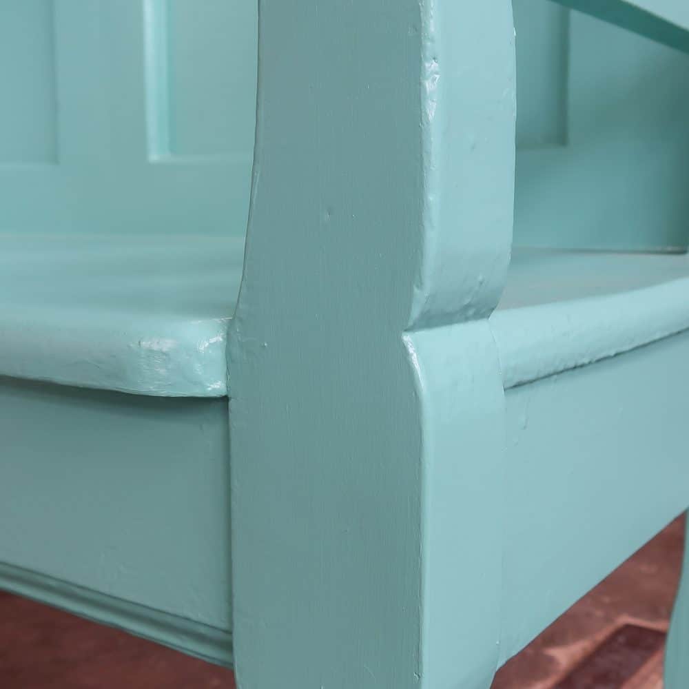 Turquoise brocante bank - Afbeelding 7
