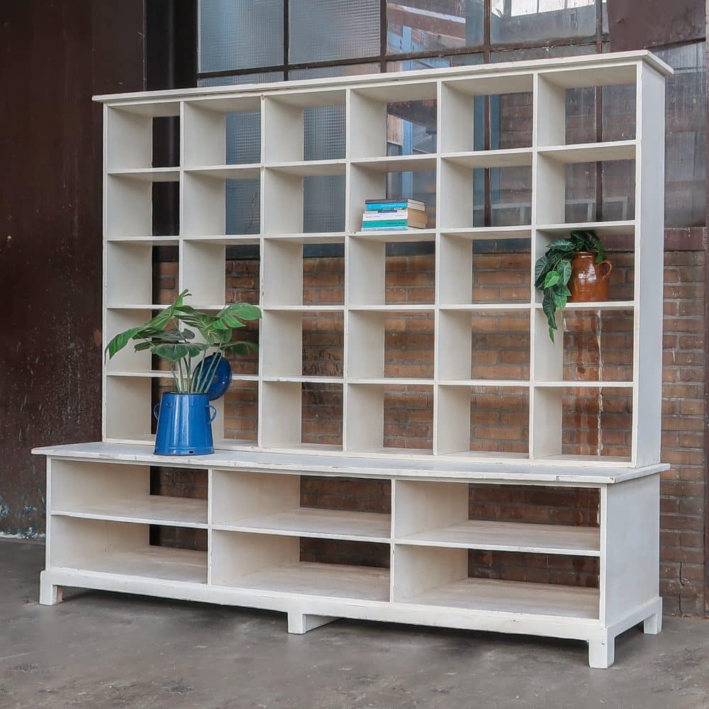 Brocante houten vakkenkast - Afbeelding 2