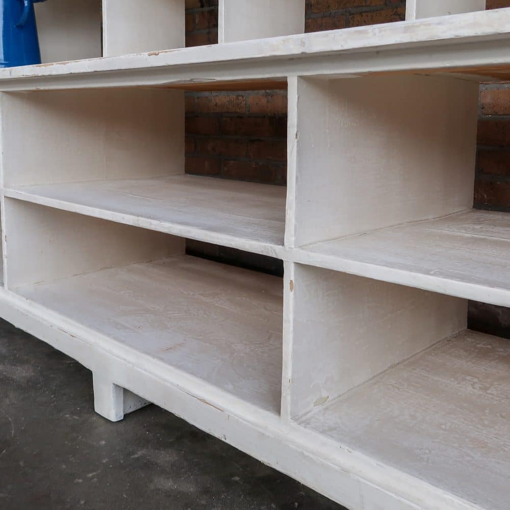 Brocante houten vakkenkast - Afbeelding 4