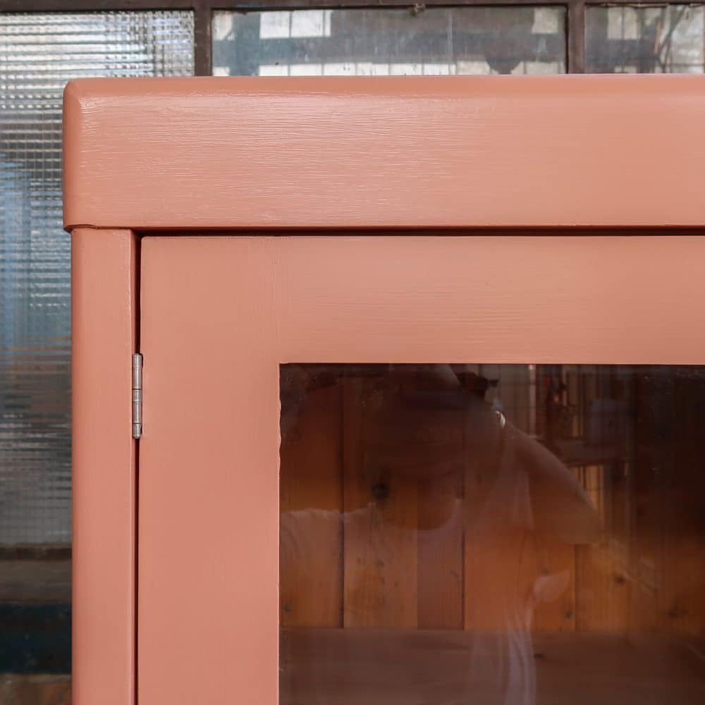 Roze eendeurs vitrinekast - Afbeelding 5