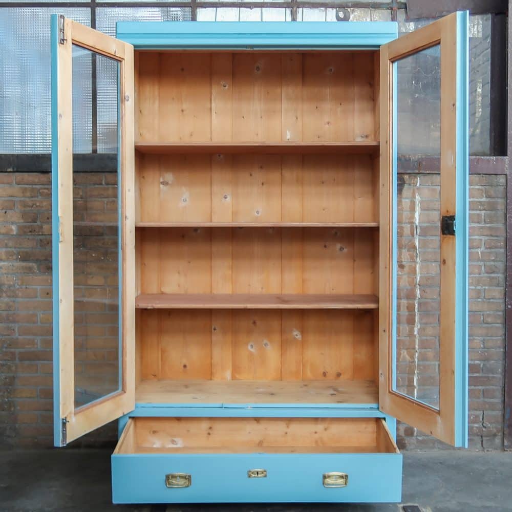 Brocante vitrinekast - Afbeelding 3