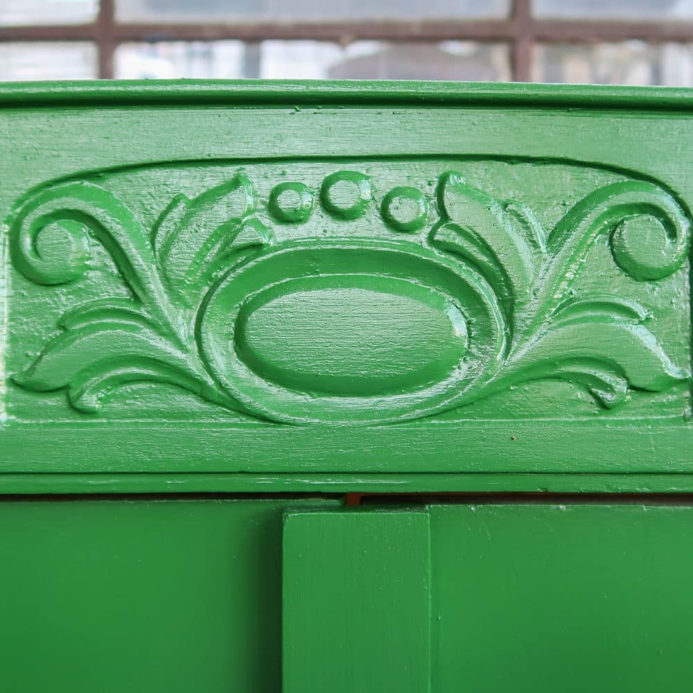 Brocante groene vitrinekast - Afbeelding 5
