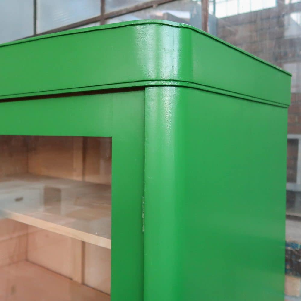 Brocante groene vitrinekast - Afbeelding 6