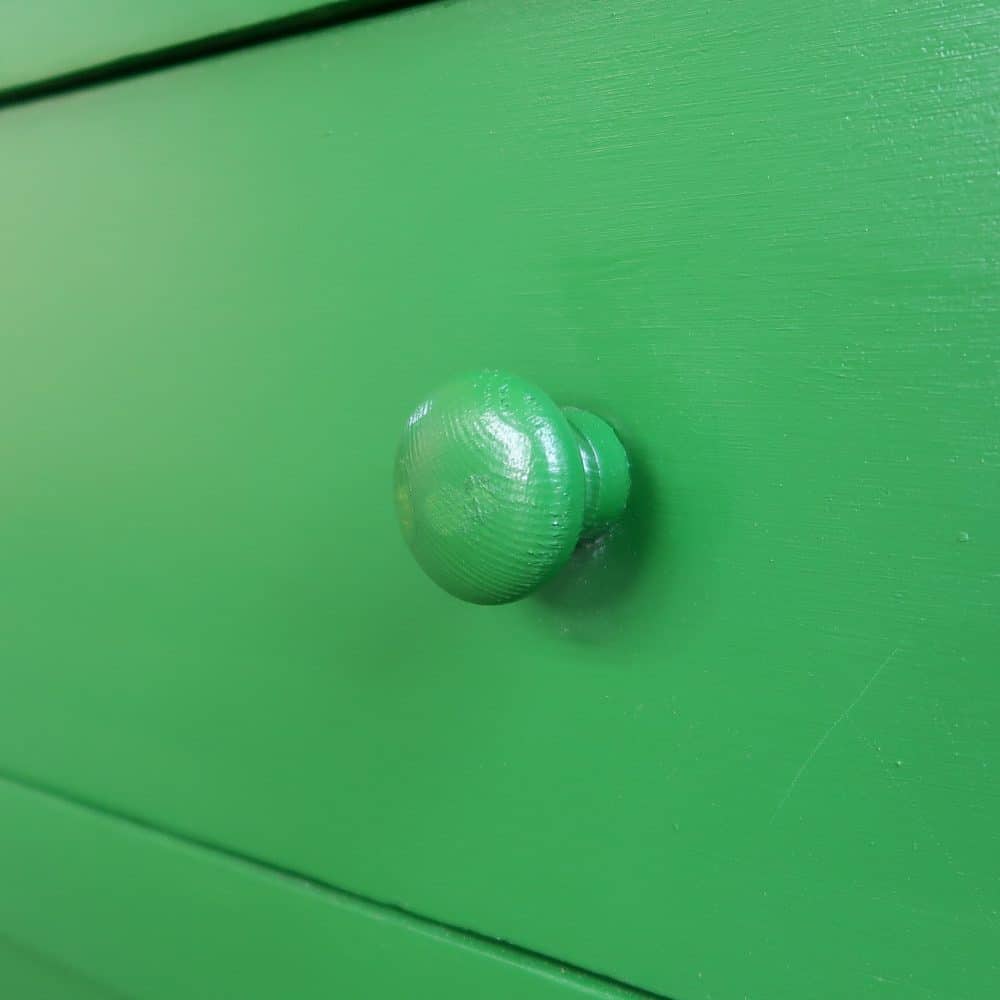 Brocante groene vitrinekast - Afbeelding 8