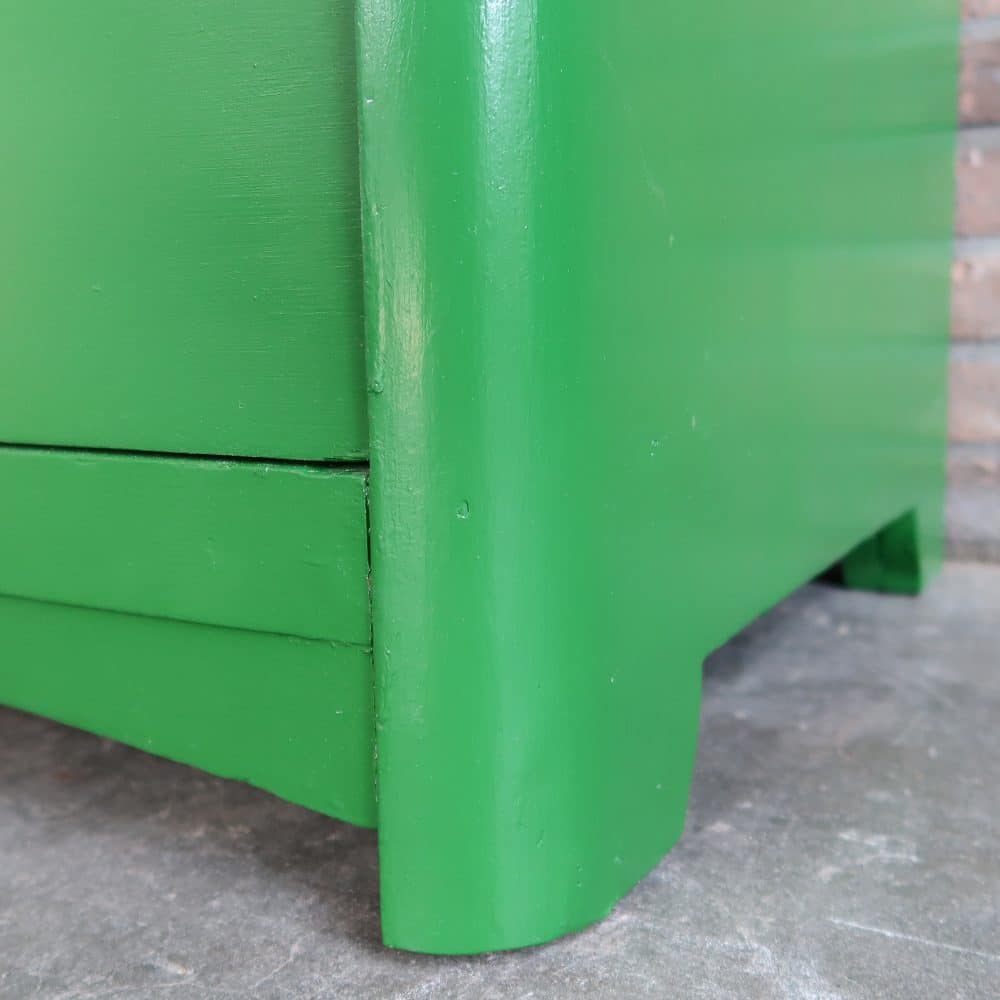 Brocante groene vitrinekast - Afbeelding 9